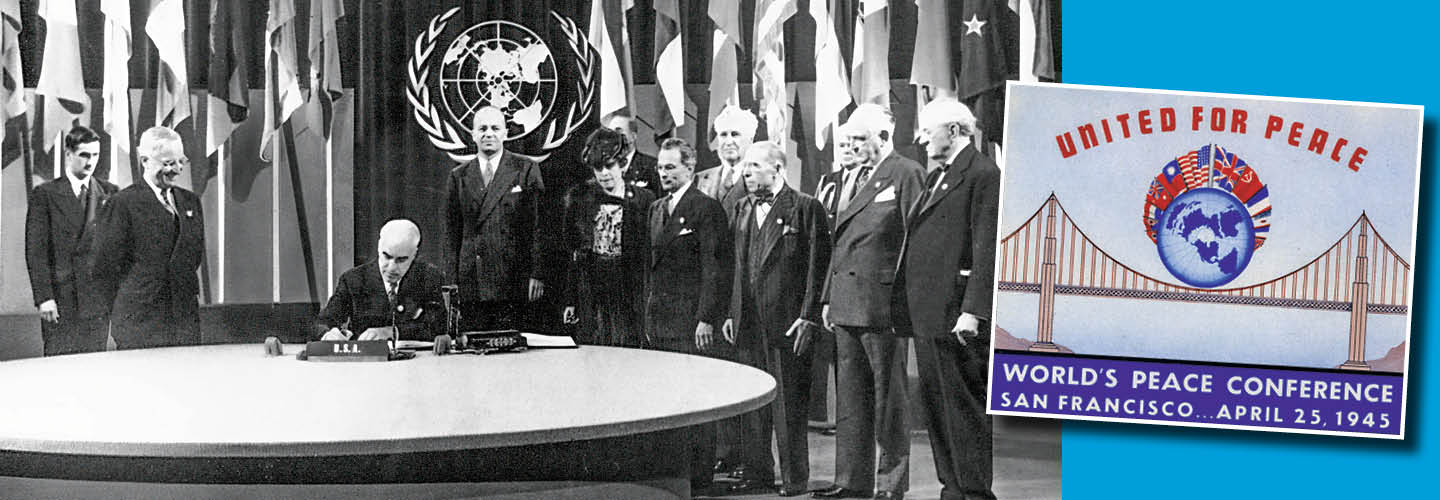 Image of World Peace Conference being held on April 23rd, 1945